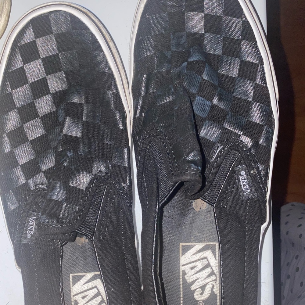 Black Checkered monochrome vans!